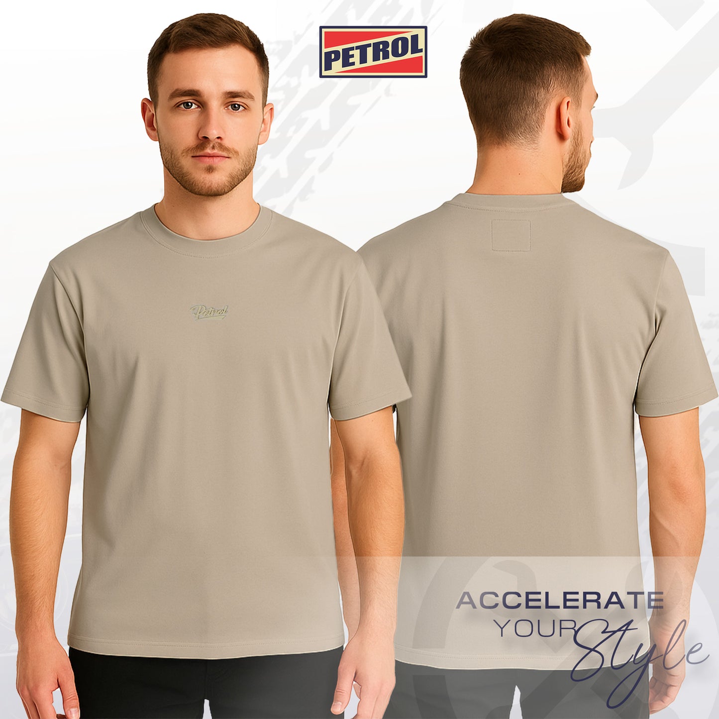 Petrol Men's Basic Tees Regular Fitting 178180-U (Beige)