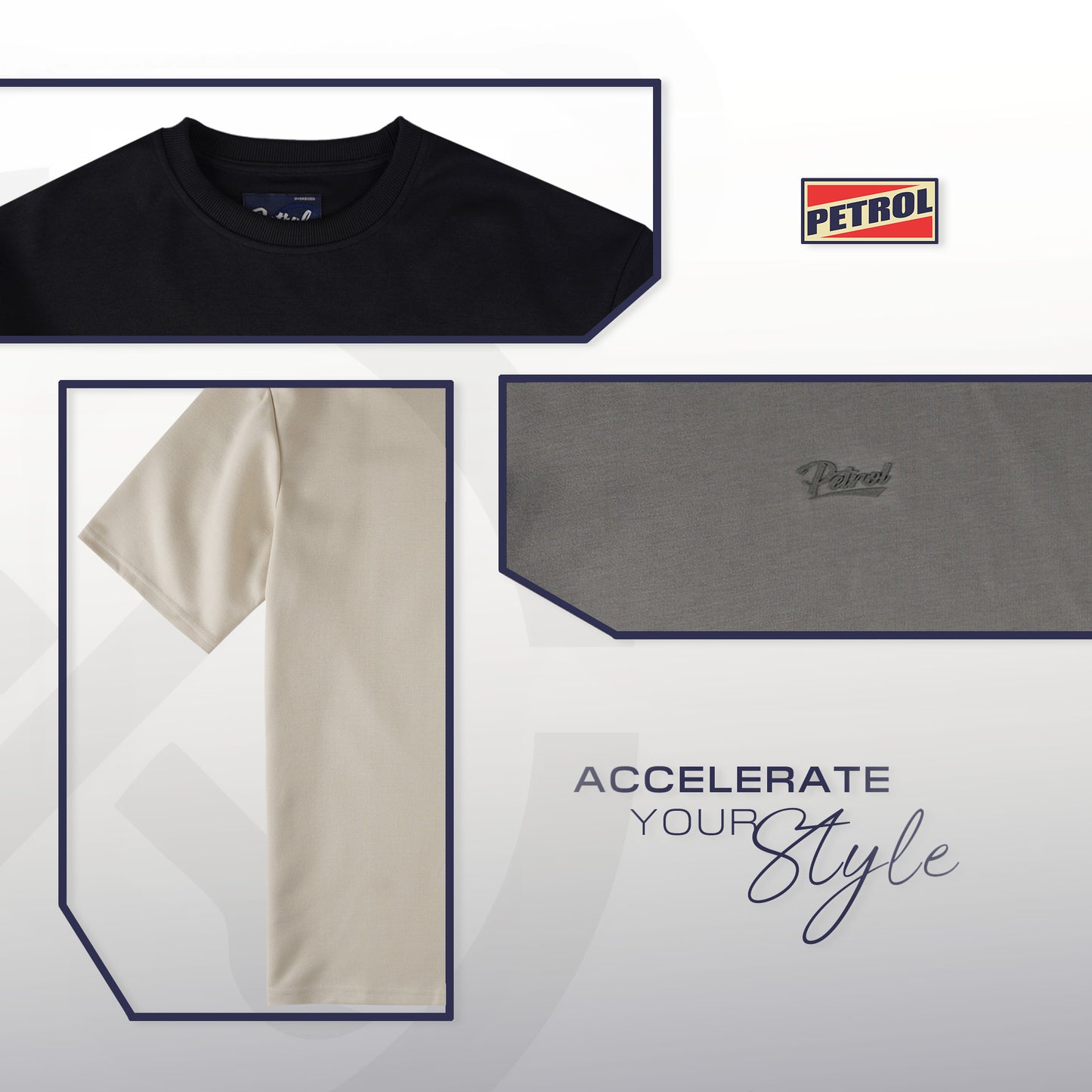 Petrol Men's Basic Tees Regular Fitting 178180-U (Beige)