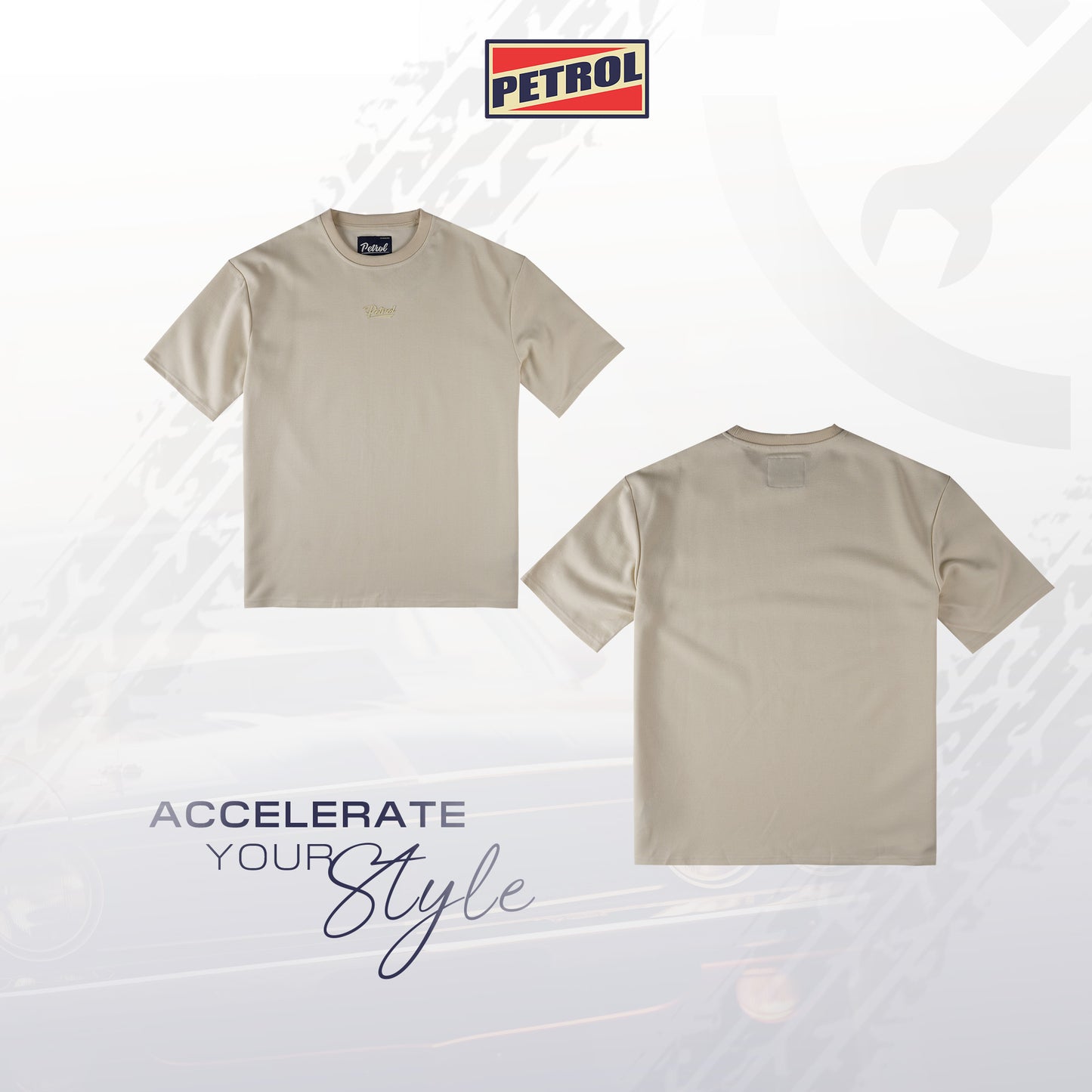 Petrol Men's Basic Tees Regular Fitting 178180-U (Beige)