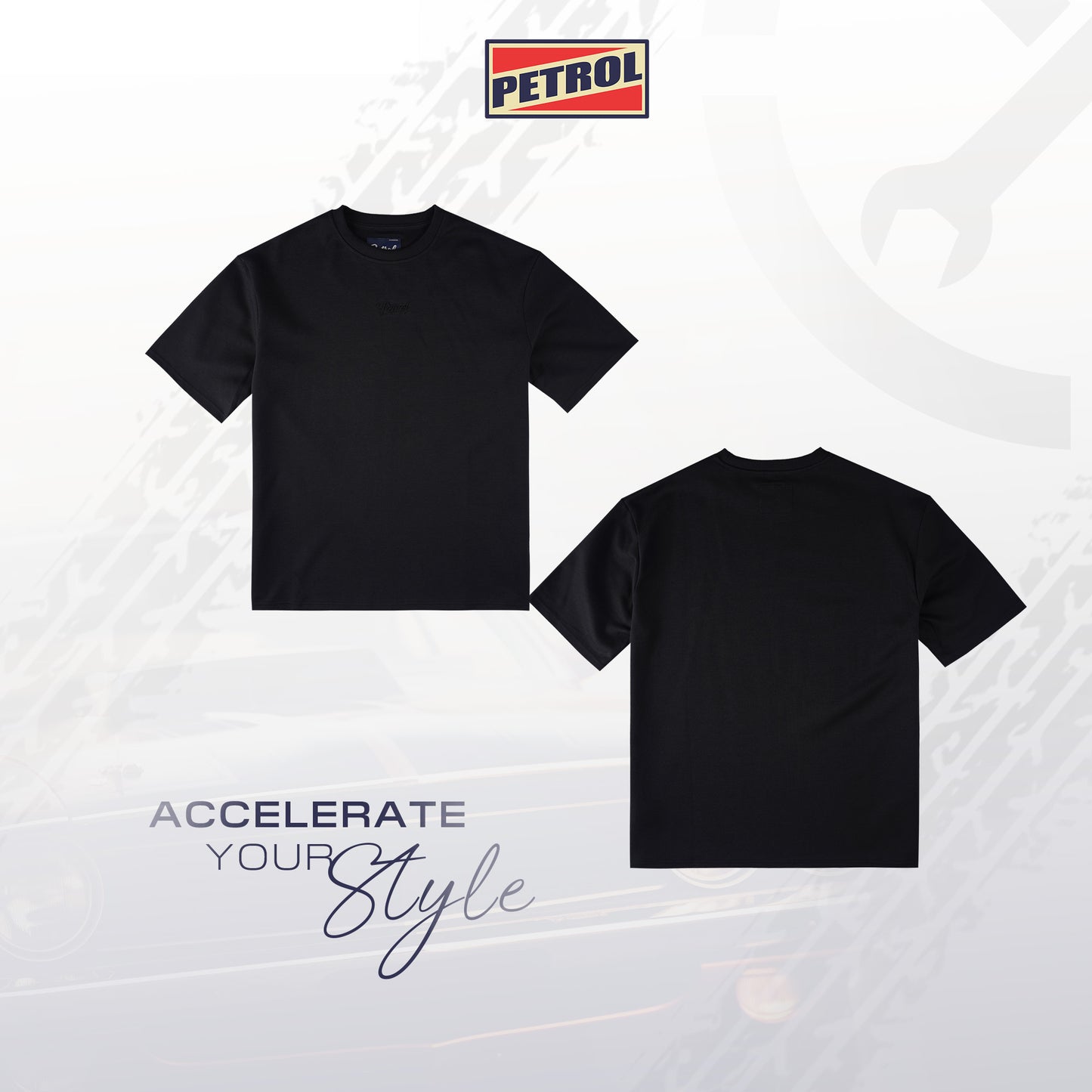 Petrol Men's Basic Tees Regular Fitting 178180-U (Black)