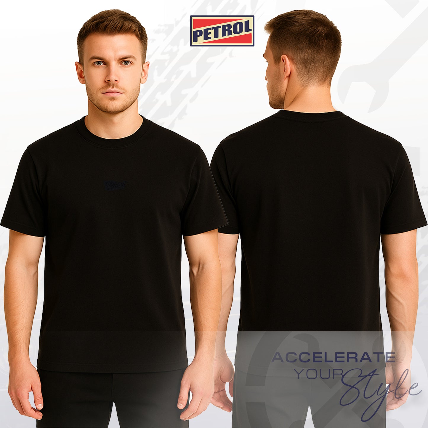 Petrol Men's Basic Tees Regular Fitting 178180-U (Black)