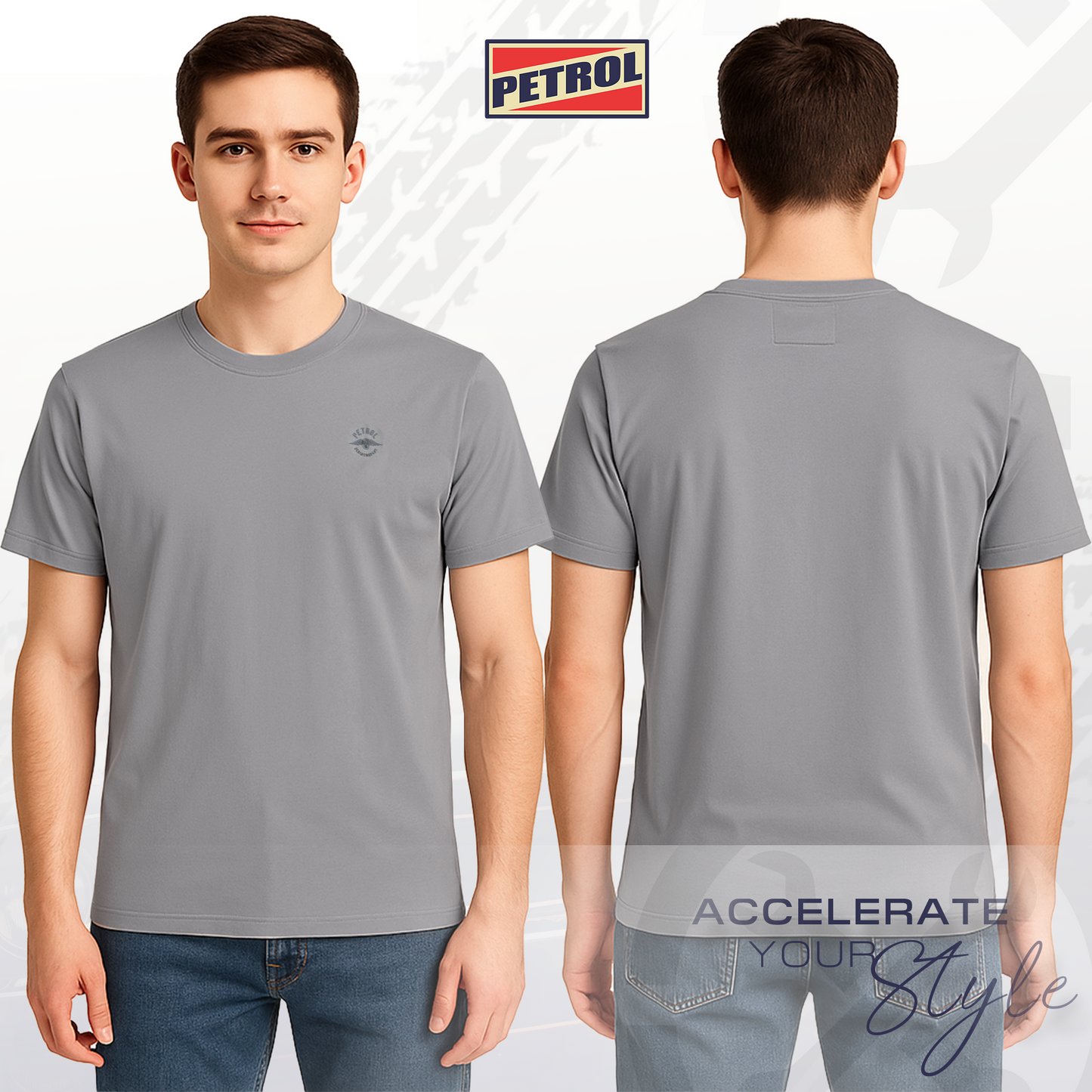 Petrol Men's Basic Tees Slim Fitting 193064-U (Mercury)