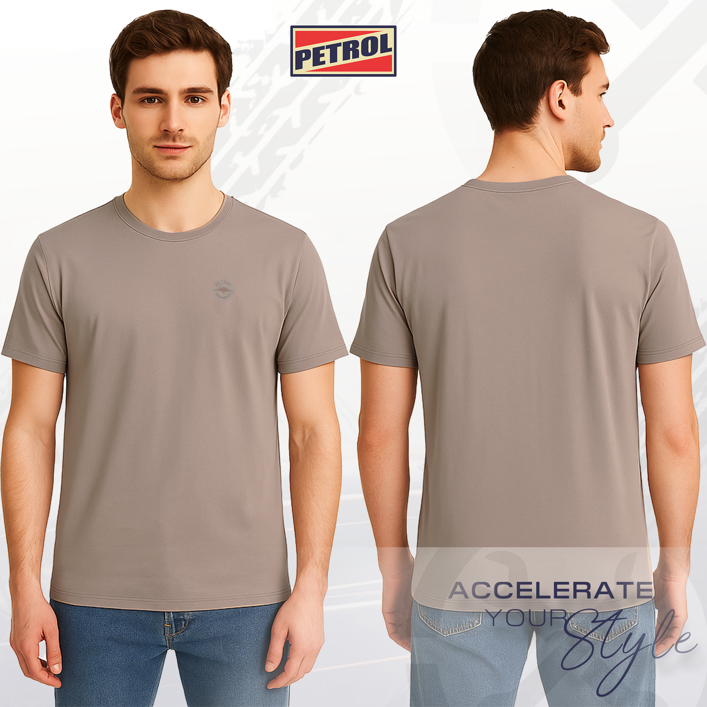 Petrol Men's Basic Tees Slim Fitting 193064-U (Sand)