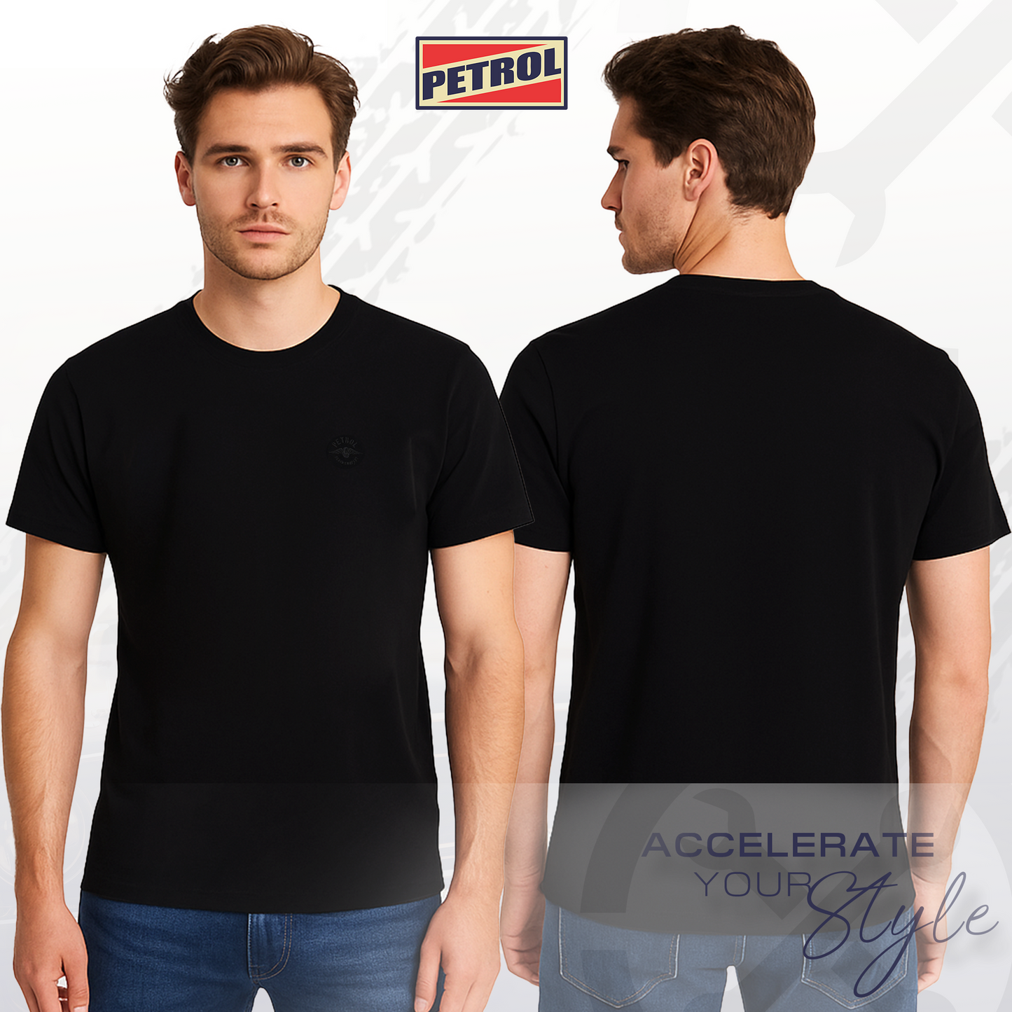 Petrol Men's Basic Tees Slim Fitting 193052-U (Black)