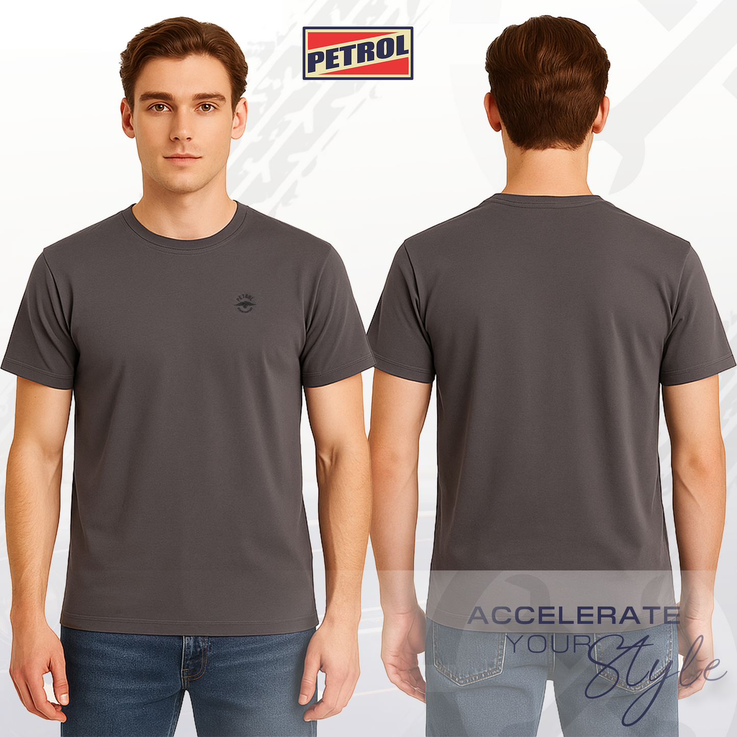 Petrol Men's Basic Tees Slim Fitting 193052-U (Faded Metal)