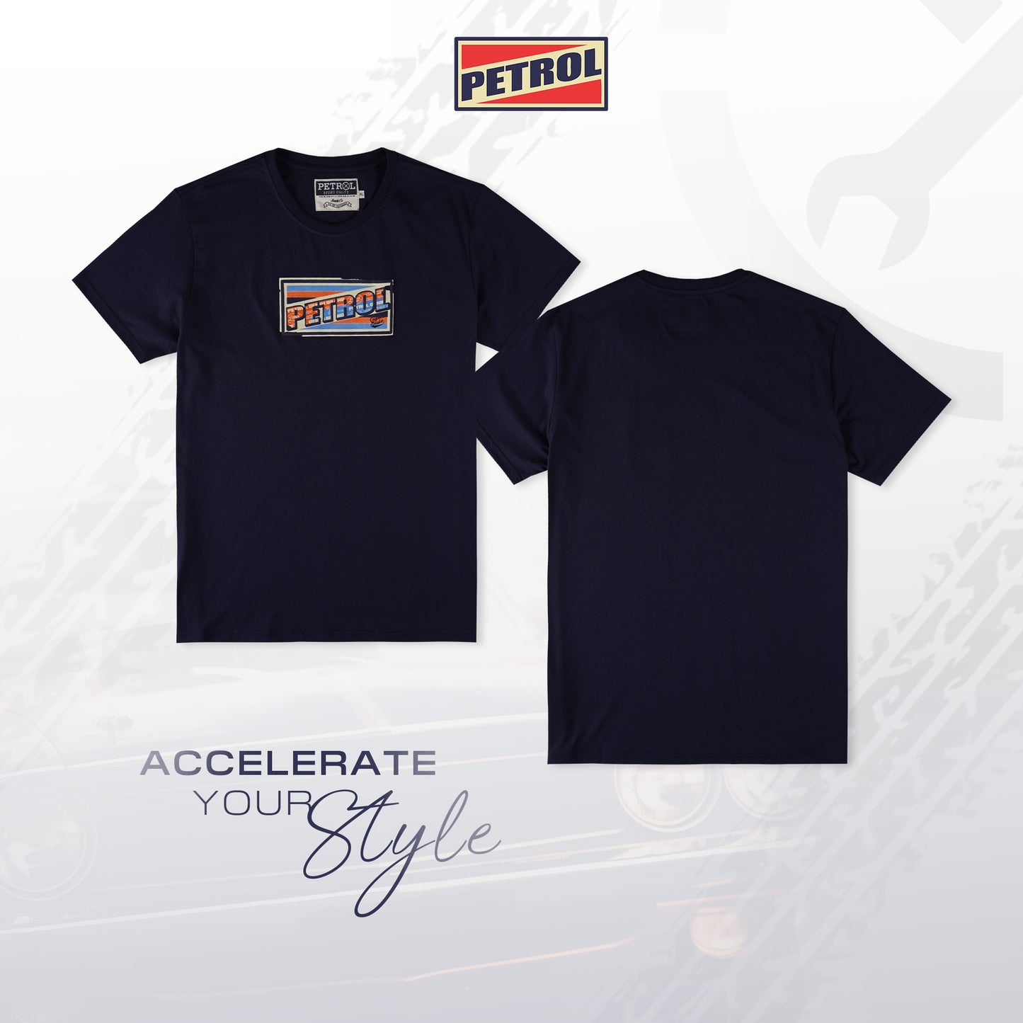 Petrol Men's Basic Tees Slim Fitting 185675-U (Navy)