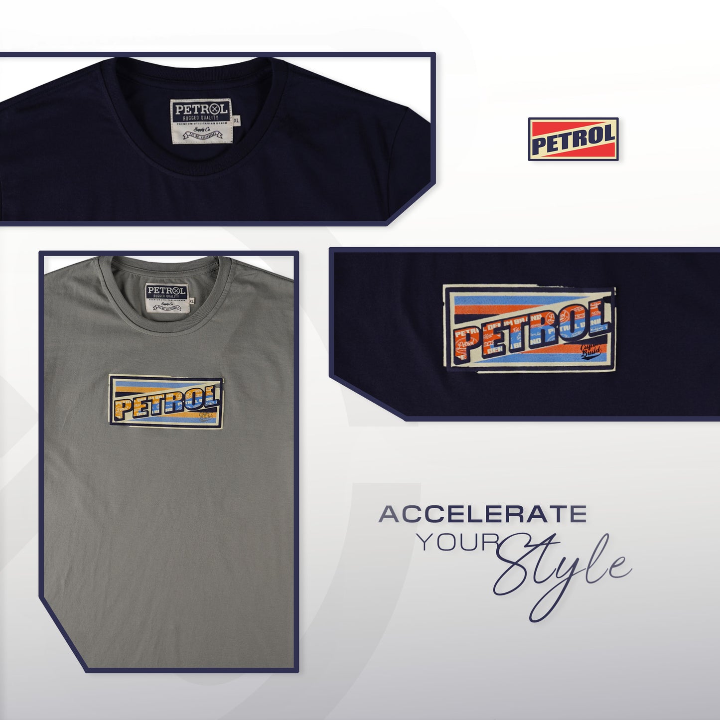 Petrol Men's Basic Tees Slim Fitting 185675-U (Rock Ridge)