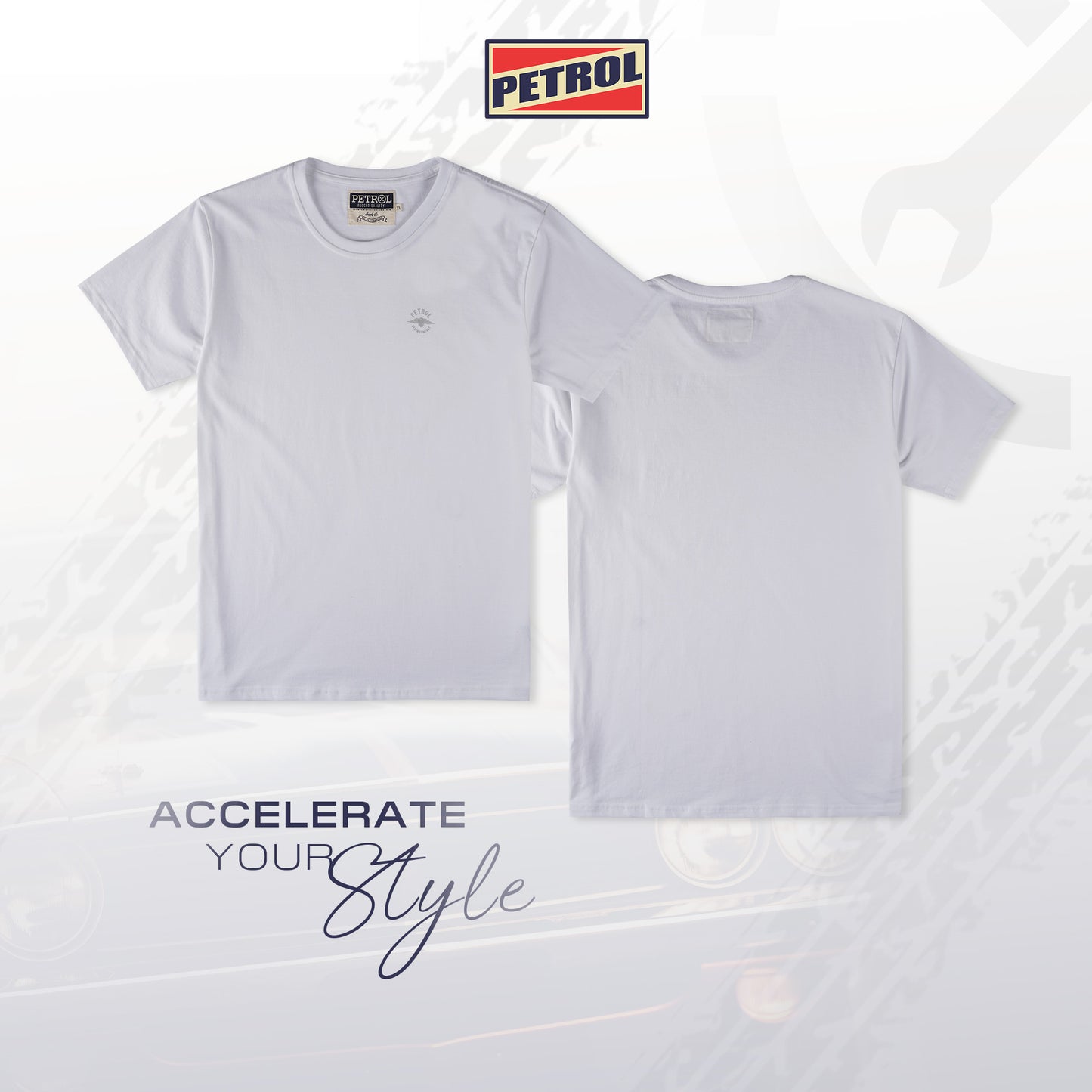 Petrol Men's Basic Tees Slim Fitting 193077-U (White)