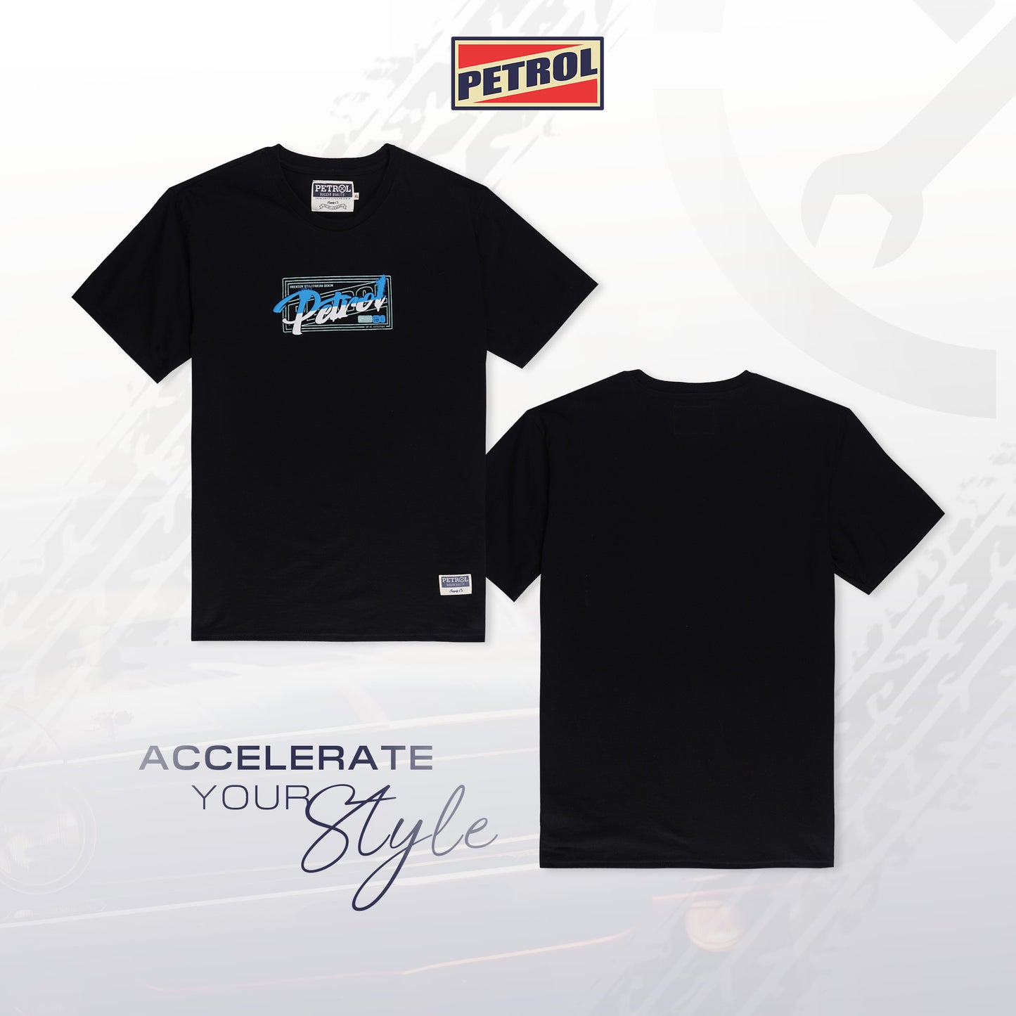 Petrol Men's Basic Tees Slim Fitting 185686-U (Black)