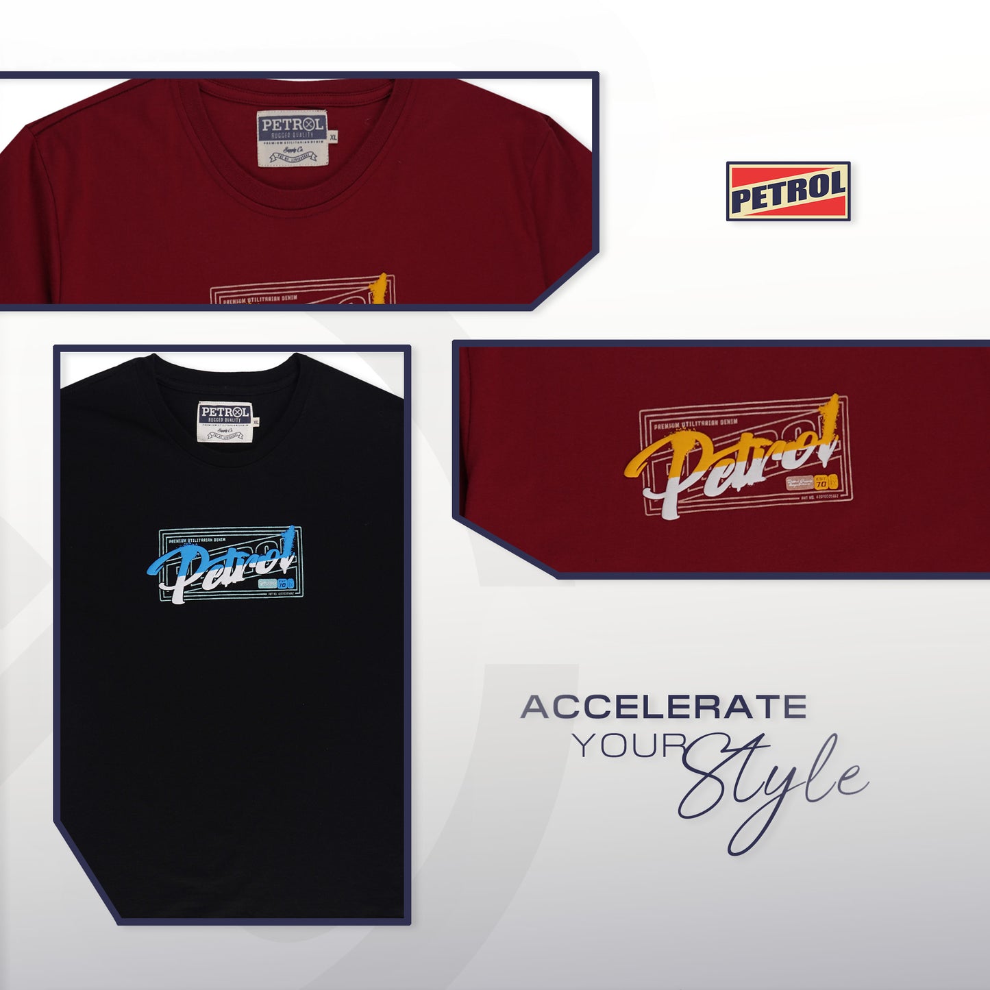 Petrol Men's Basic Tees Slim Fitting 185686-U (Black)