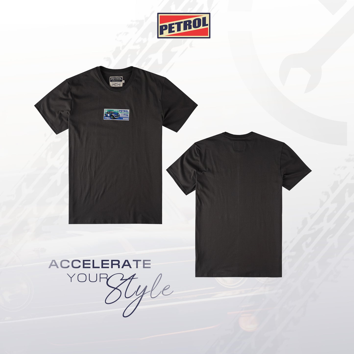 Petrol Men's Basic Tees Slim Fitting 189579-U (Charcoal)