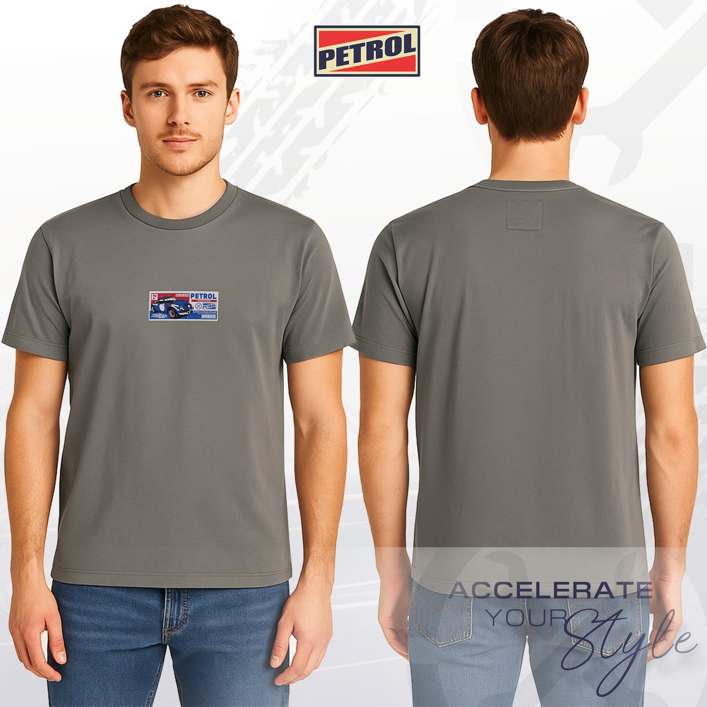 Petrol Men's Basic Tees Slim Fitting 189579-U (Rock Ridge)