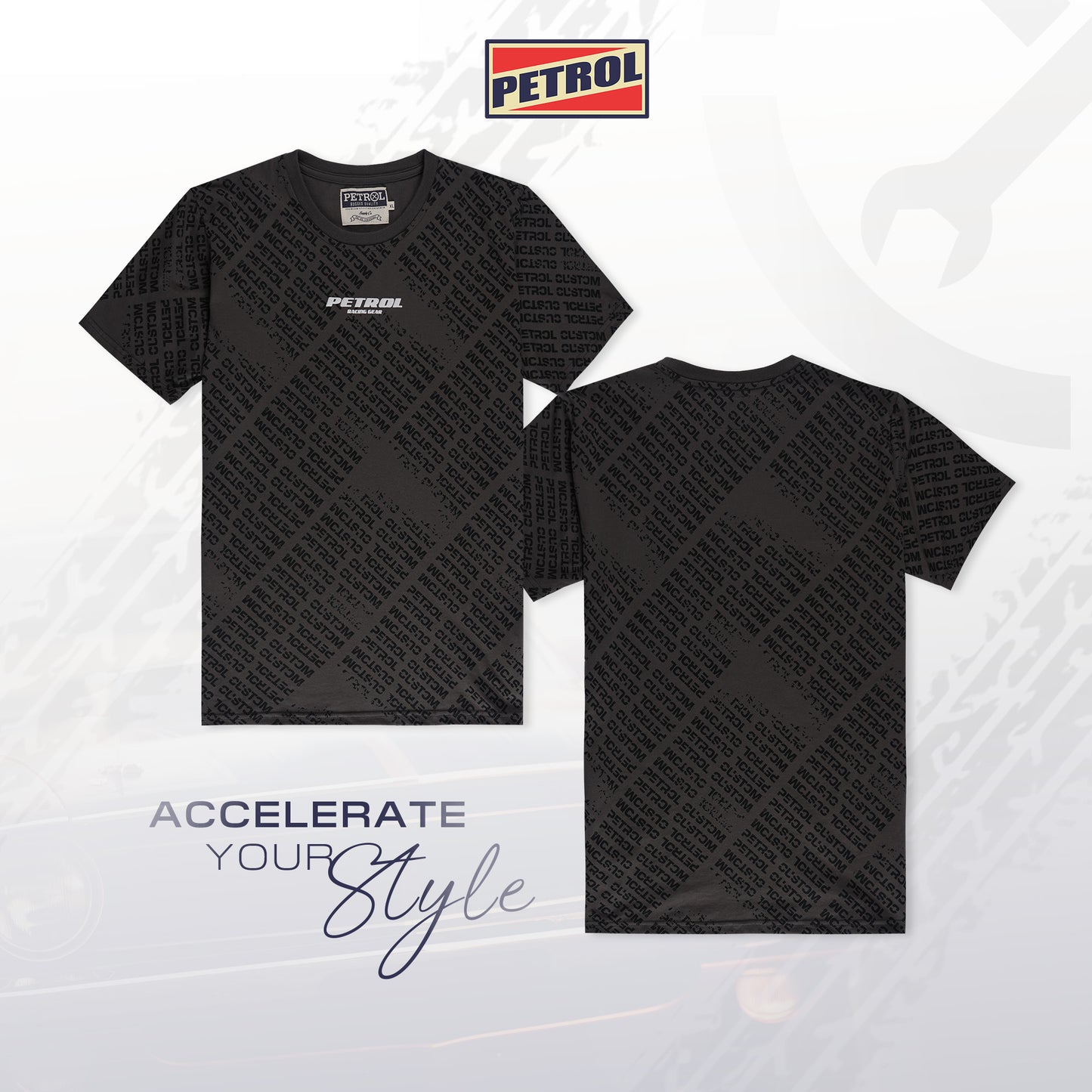 Petrol Men's Basic Tees Slim Fitting 185974-U (Charcoal)