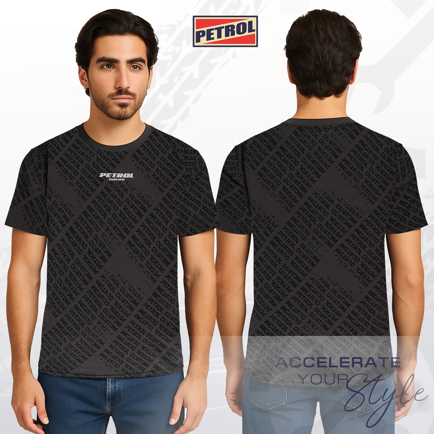 Petrol Men's Basic Tees Slim Fitting 185974-U (Charcoal)