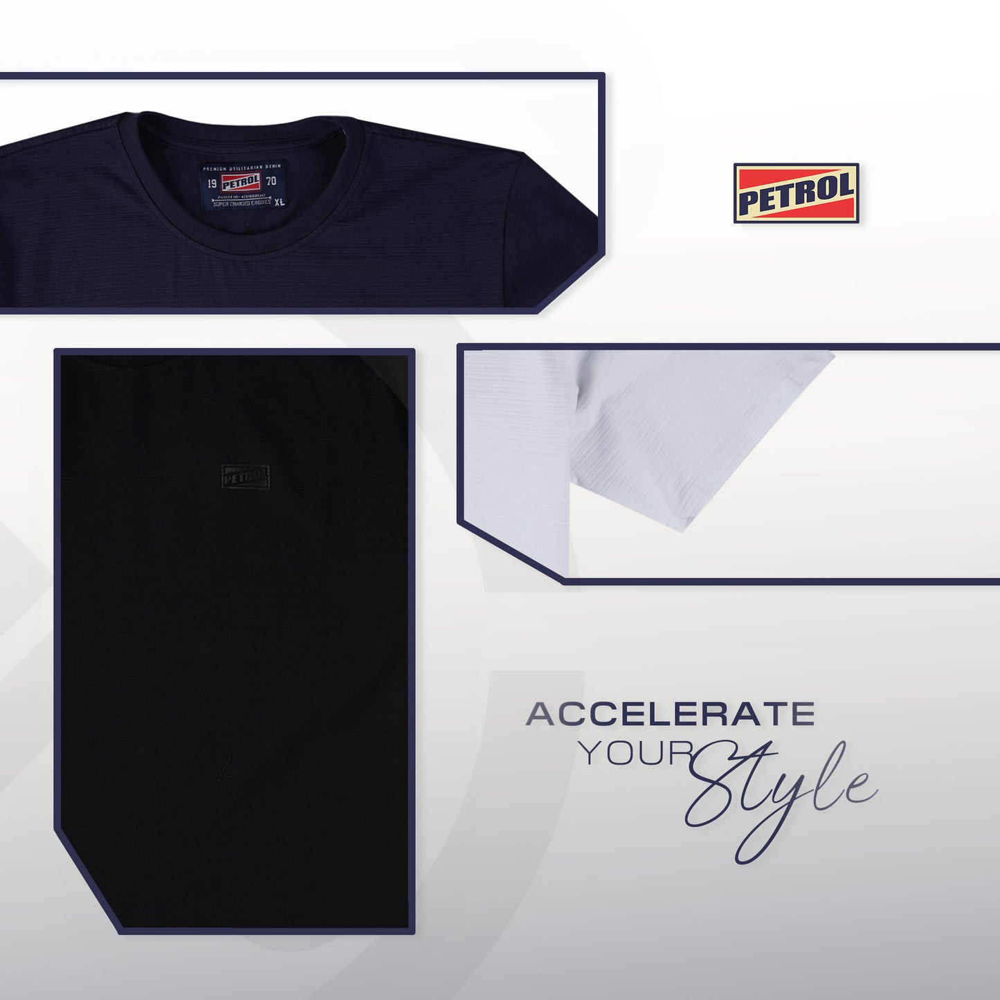 Petrol Men's Basic Tees Slim Fitting 188172 (Black)