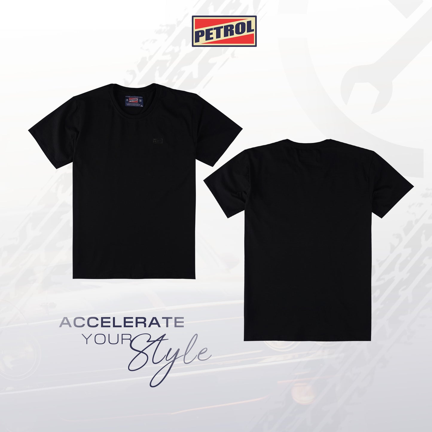 Petrol Men's Basic Tees Slim Fitting 188172 (Black)