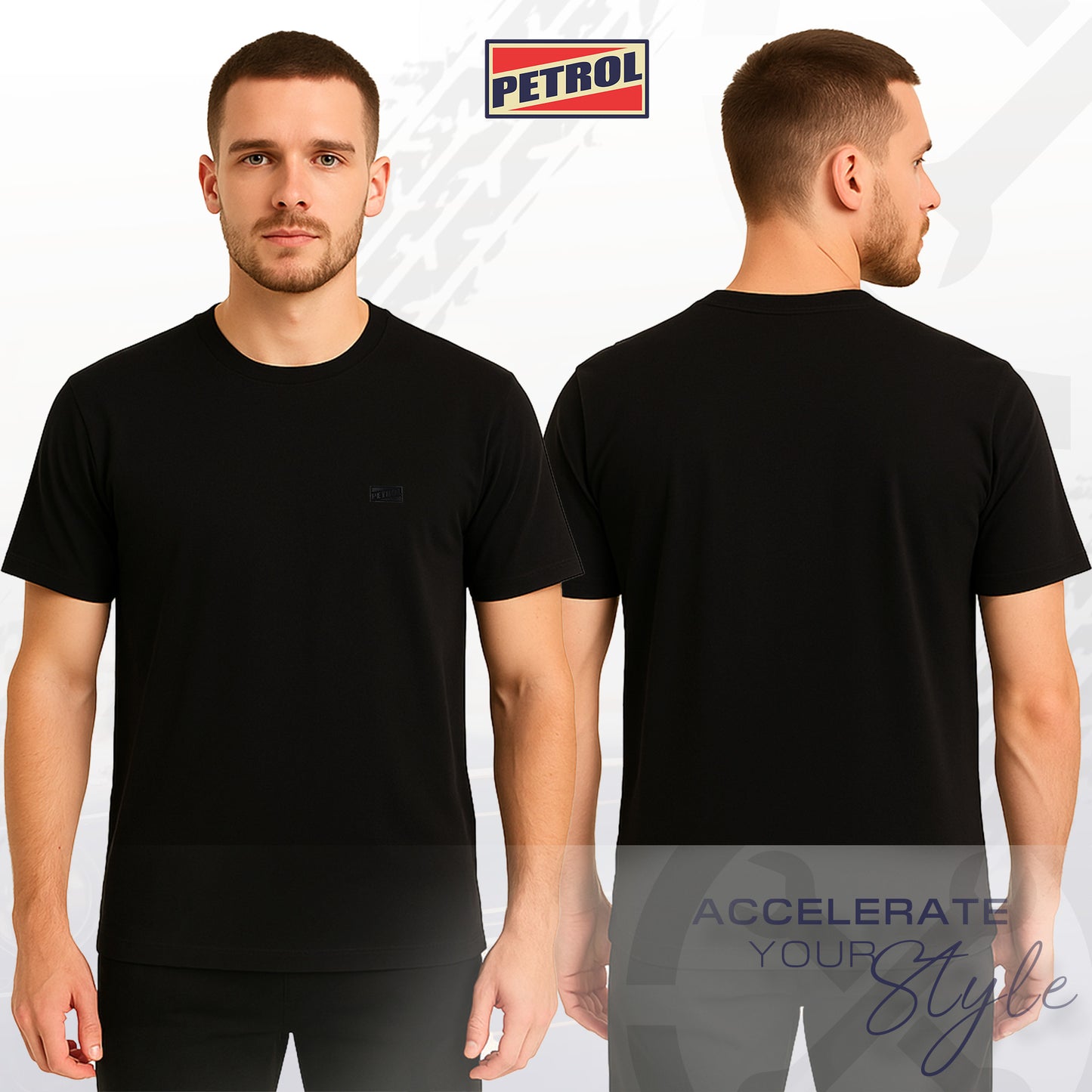 Petrol Men's Basic Tees Slim Fitting 188172 (Black)
