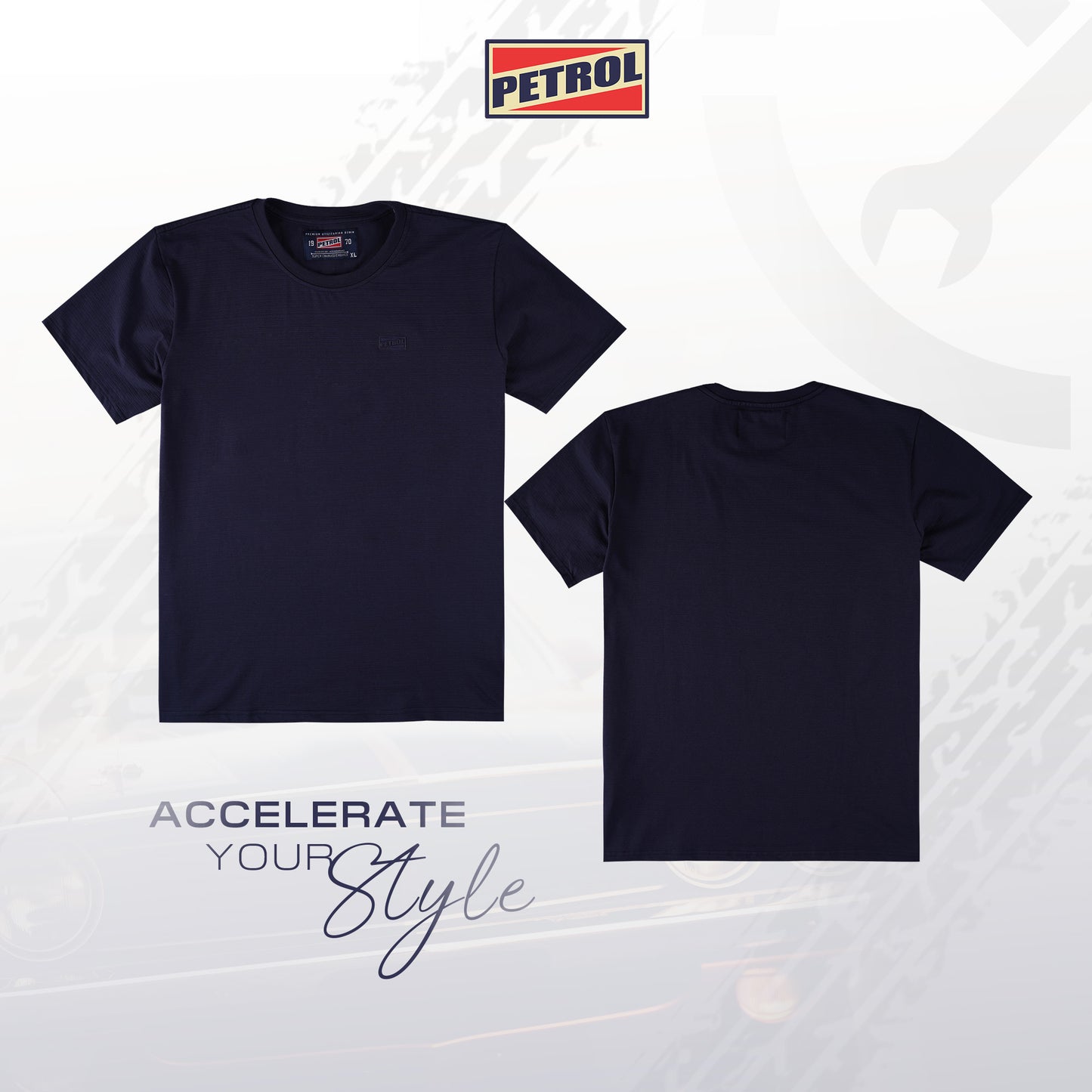 Petrol Men's Basic Tees Slim Fitting 188172 (Navy)