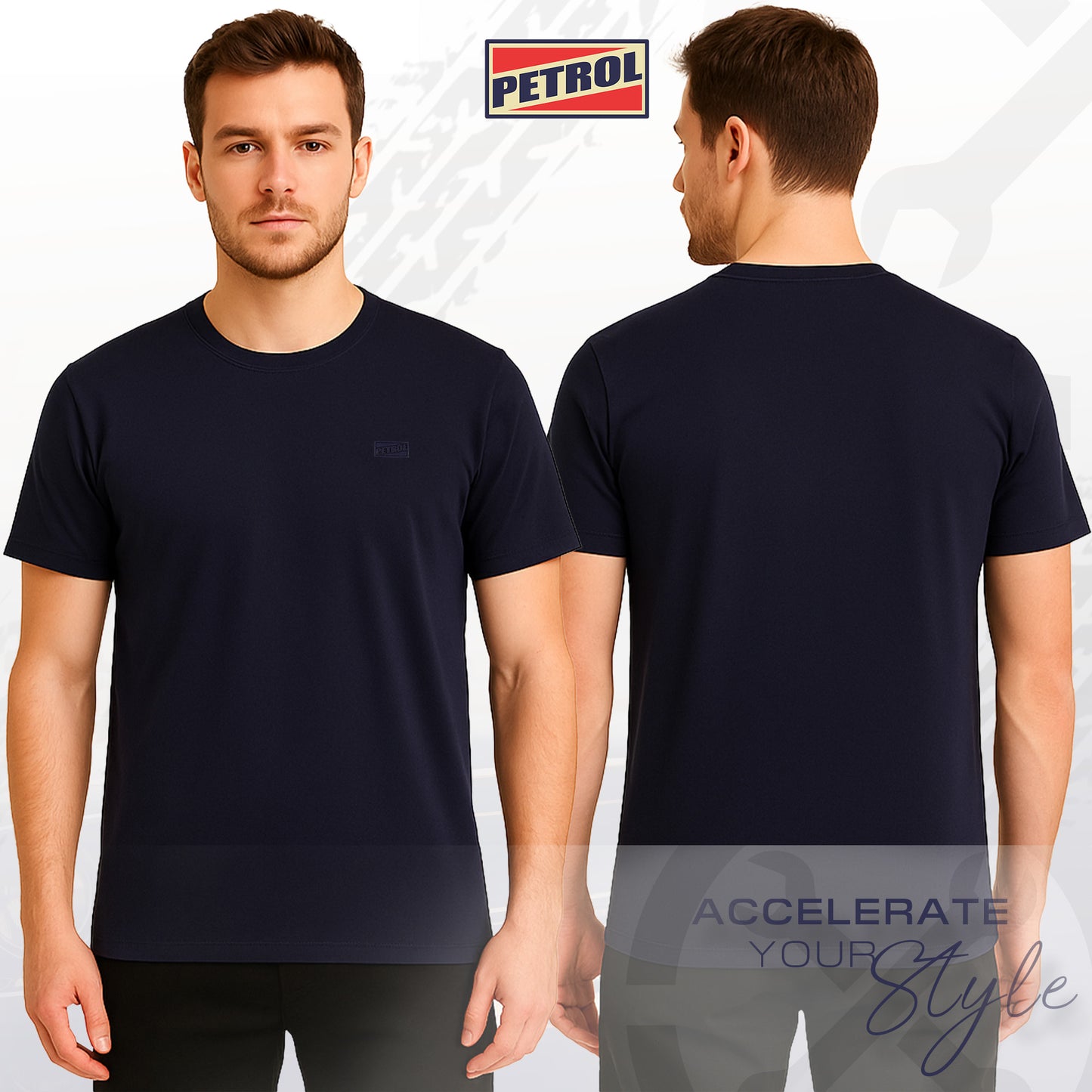 Petrol Men's Basic Tees Slim Fitting 188172 (Navy)