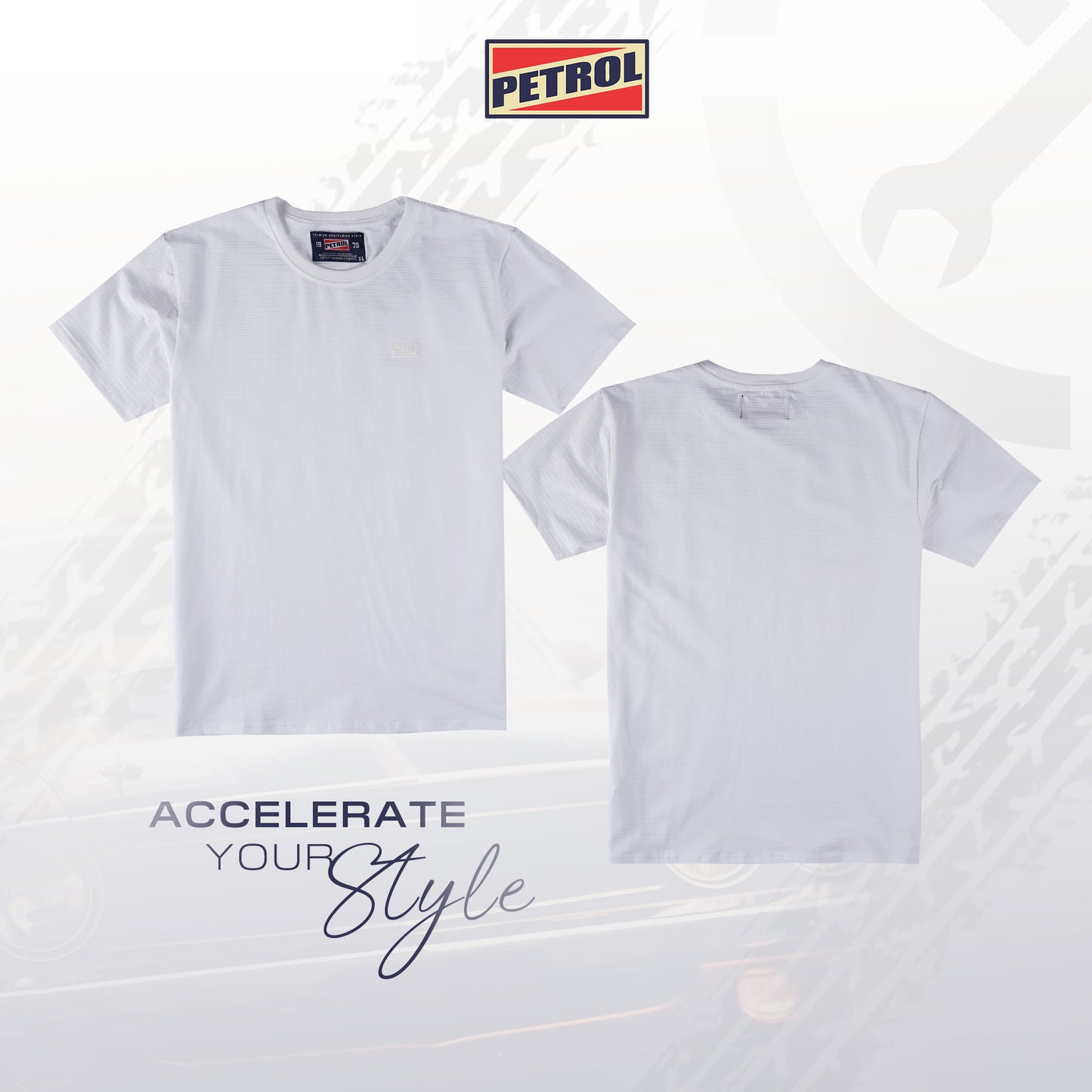 Petrol Men's Basic Tees Slim Fitting 188172 (White)