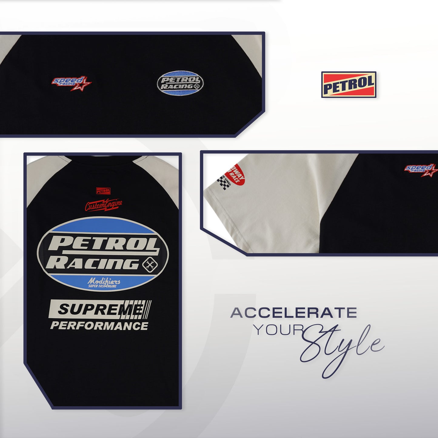 Petrol Men's Basic Tees Boxy Fitting 184525 (Black)