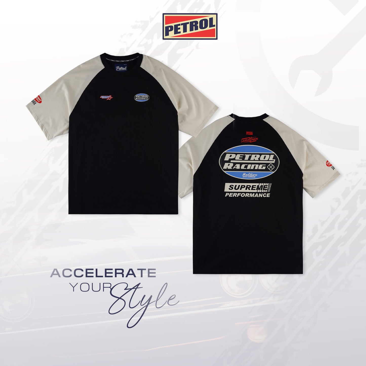 Petrol Men's Basic Tees Boxy Fitting 184525 (Black)