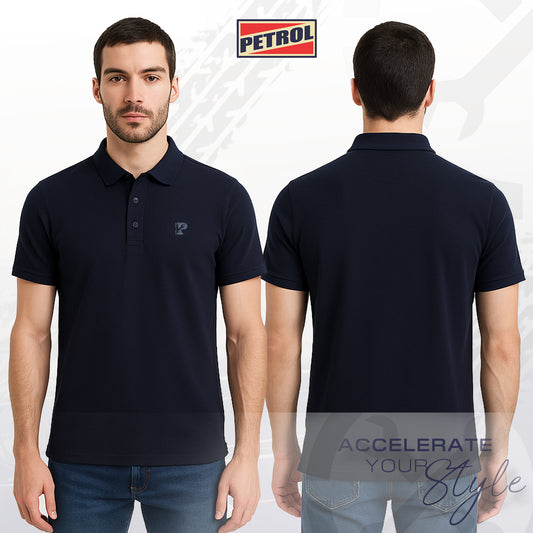 Petrol Men's Basic Collared Slim Fitting 177837-U (Navy)