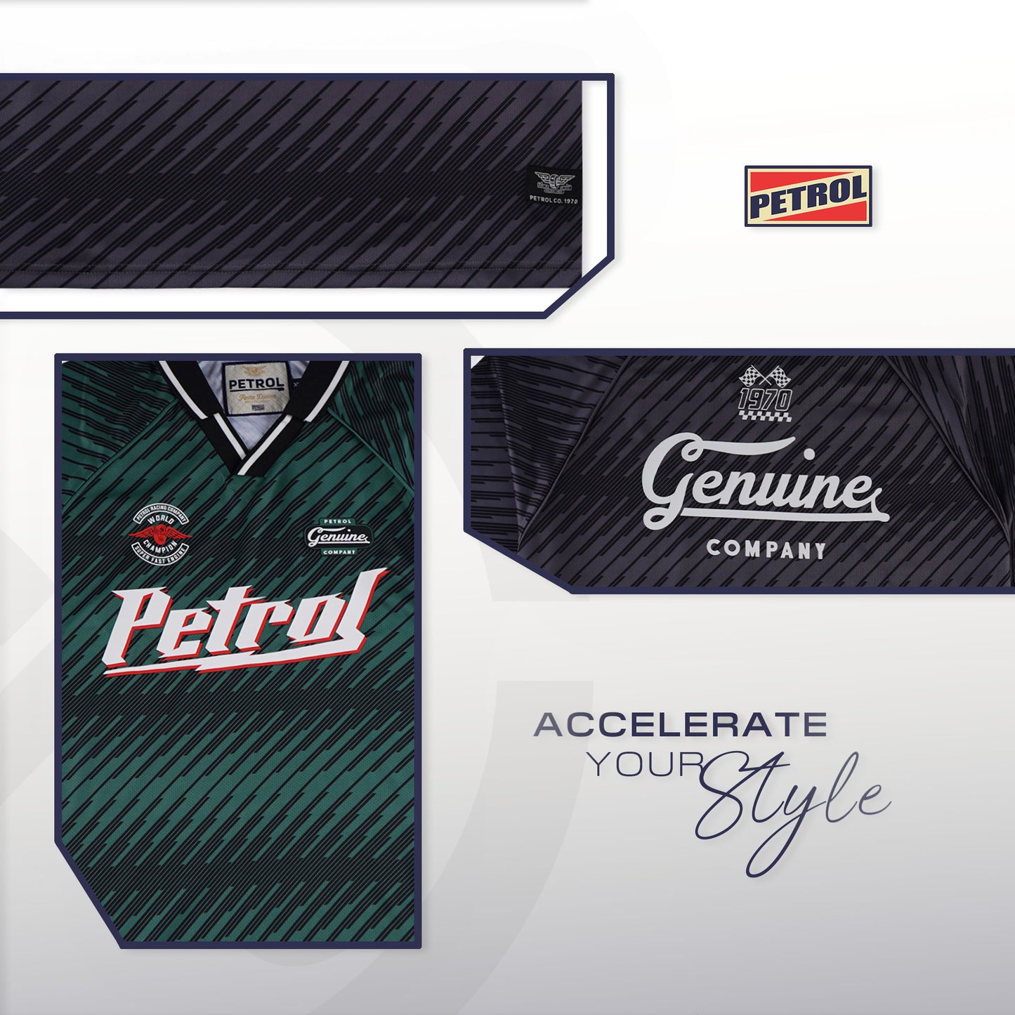 Petrol Men's Basic Collared Oversized Fitting 178112 (Green)