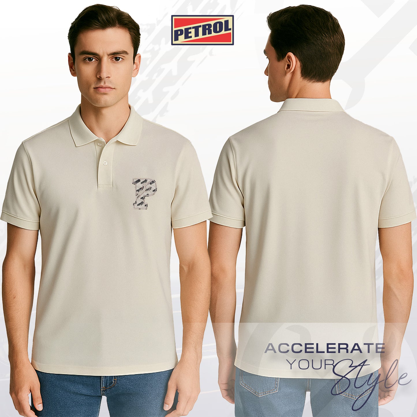 Petrol Men's Basic Collared Slim Fitting 184415 (Beige)