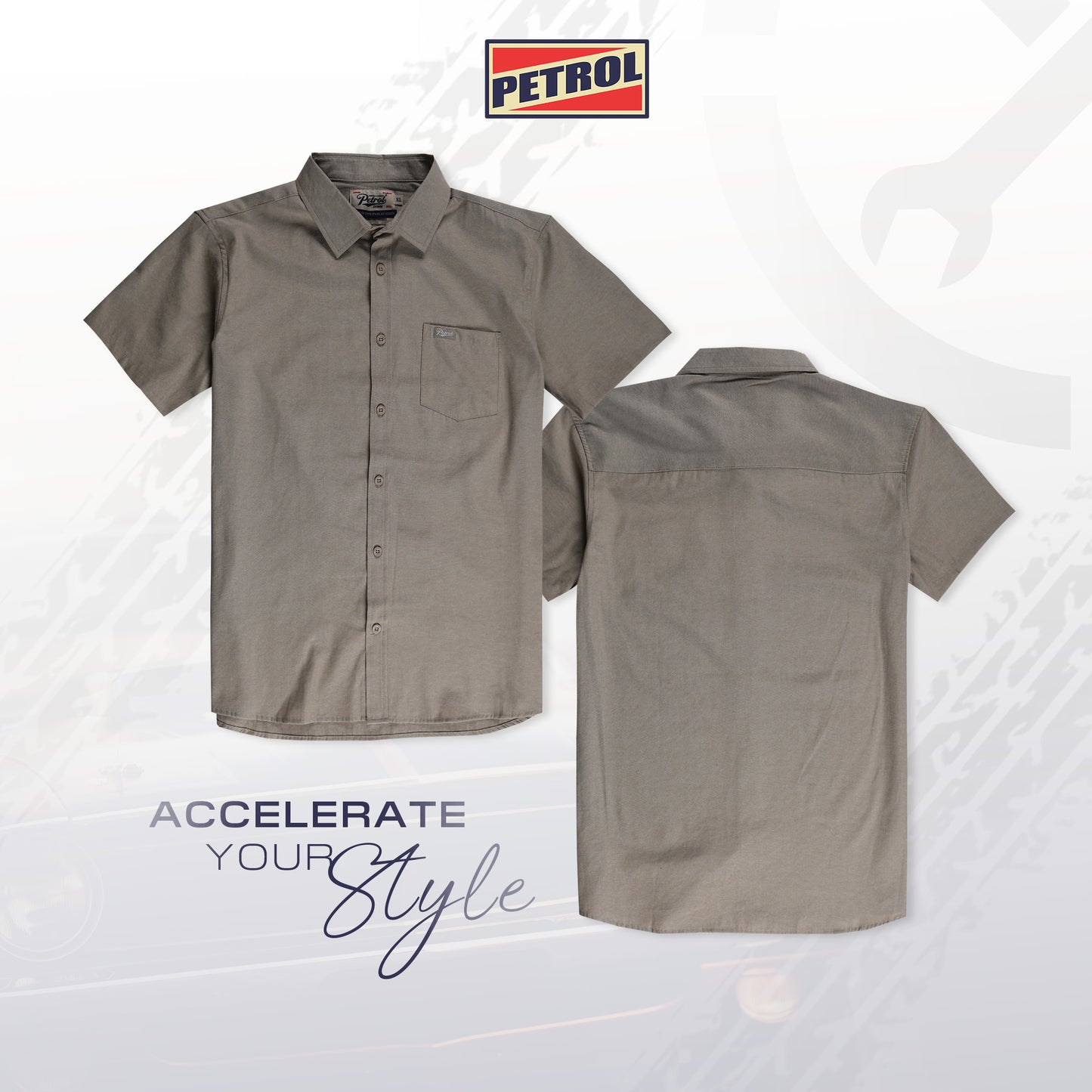 Petrol Men's Basic Woven Slim Fitting 169093 (Rock Ridge)