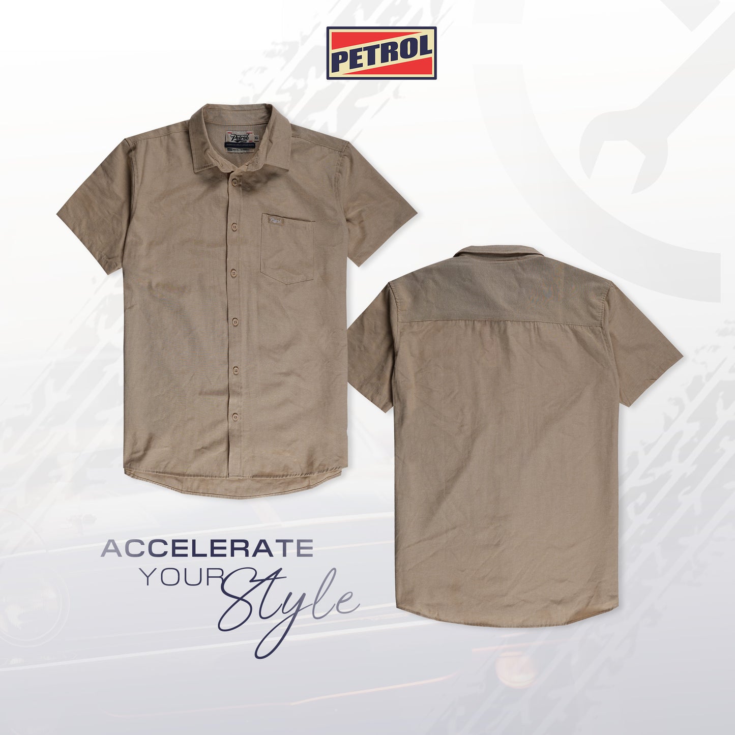 Petrol Men's Basic Woven Slim Fitting 169093 (Sand)