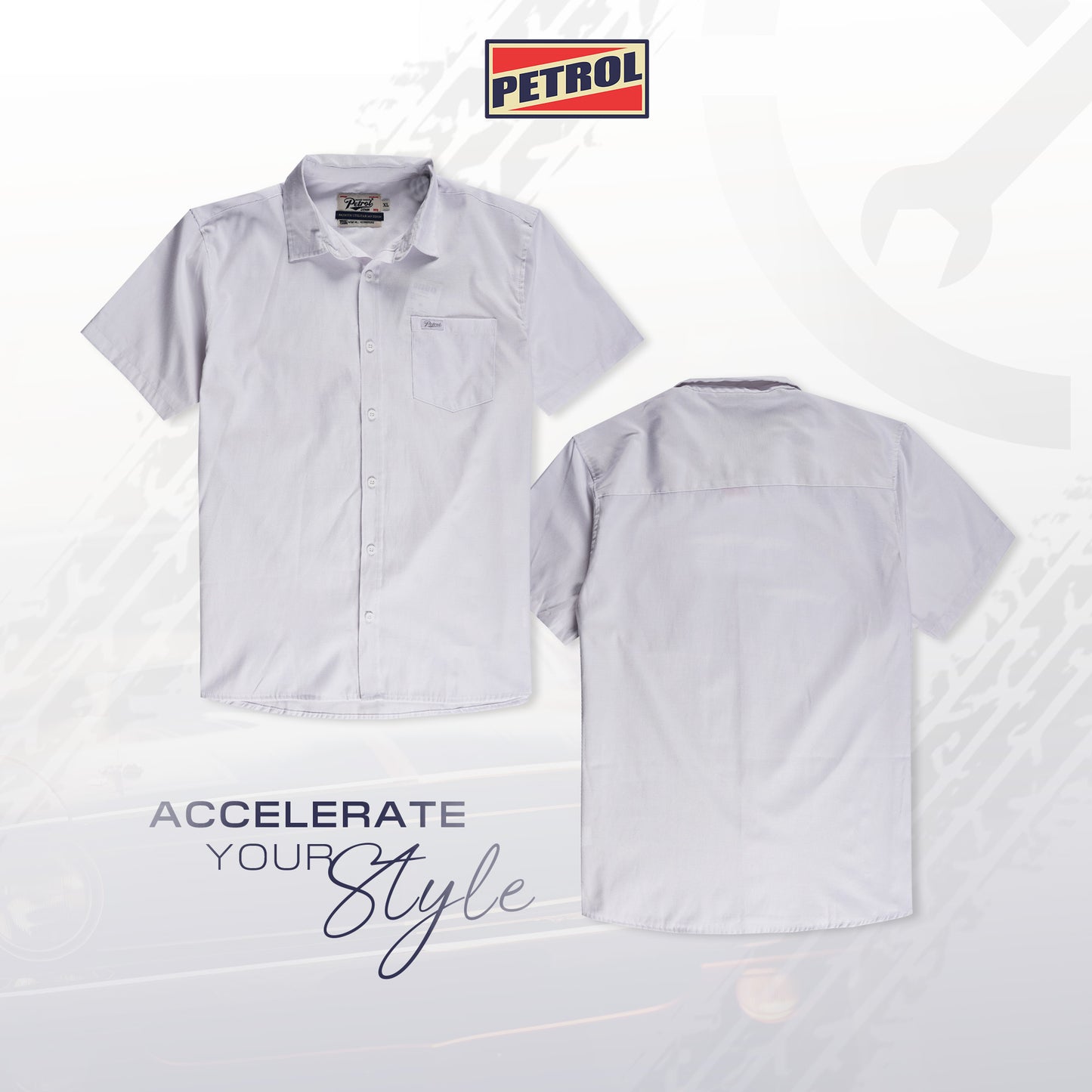 Petrol Men's Basic Woven Slim Fitting 169080 (White)