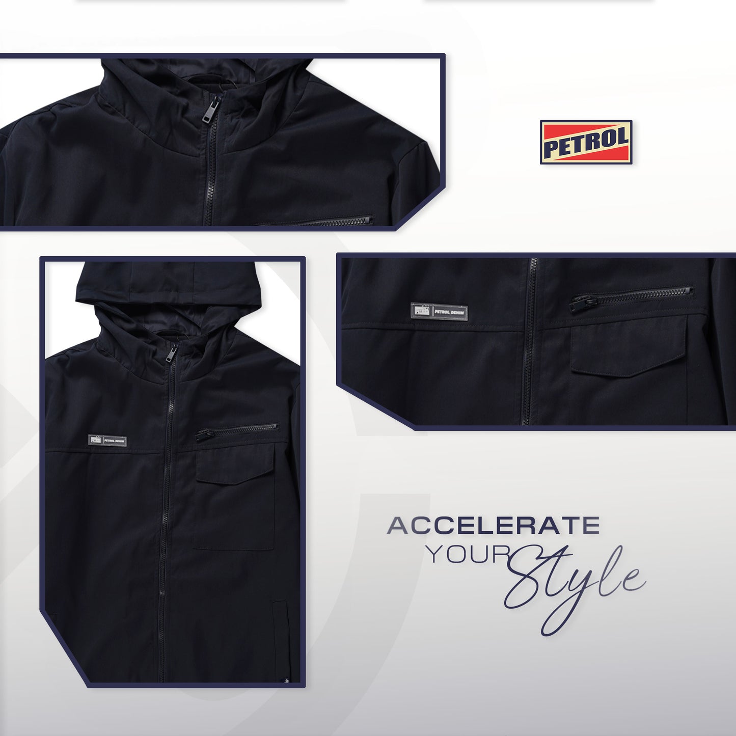 Petrol Men's Basic Jacket Regular Fitting 189796 (Navy)