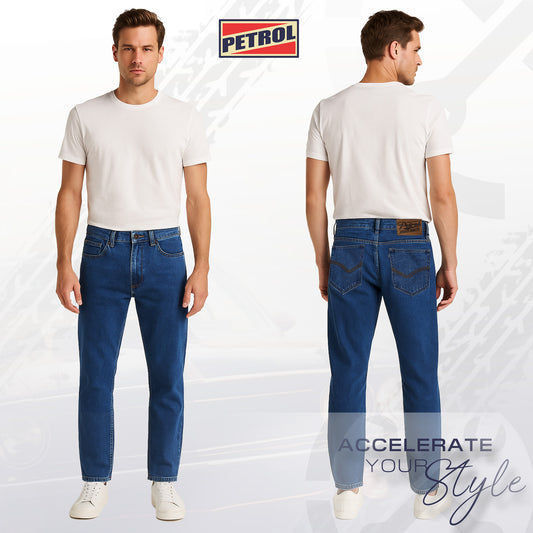 Petrol Men's Basic Denim Pants Loose Mid-Rise Fitting 189472 (Light Shade)