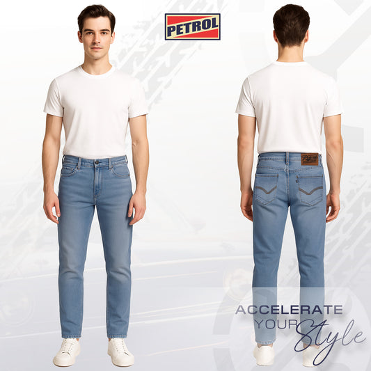 Petrol Men's Basic Denim Pants Skinny Mid-Rise Fitting 186413 (Light Shade)