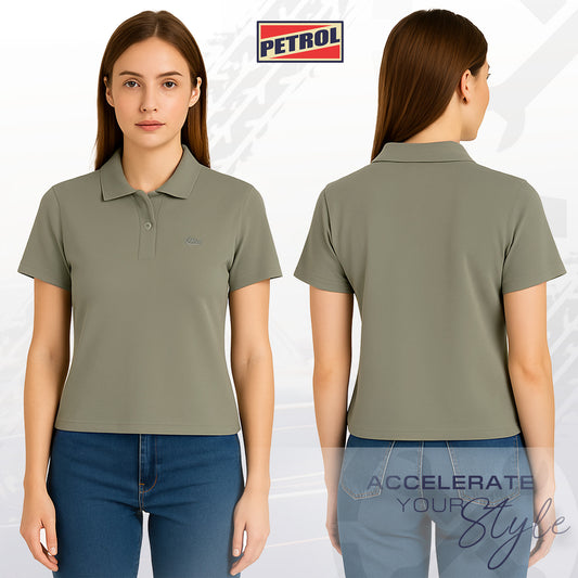 Petrol Ladies Basic Collared Regular Fitting 177853-U (Sage)