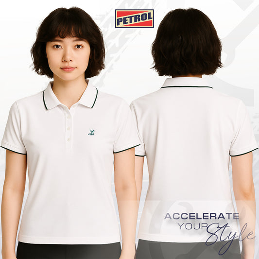 Petrol Ladies Basic Collared Regular Fitting 169331 (White)