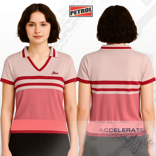 Petrol Ladies Basic Collared Slim Fitting 169378 (Light Pink)