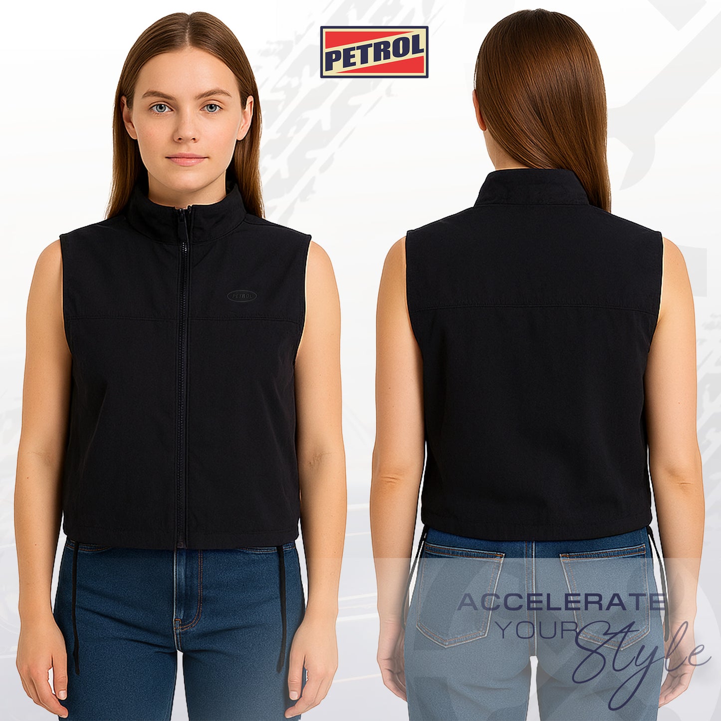 Petrol Ladies Basic Woven Regular Fitting 173125 (Black)