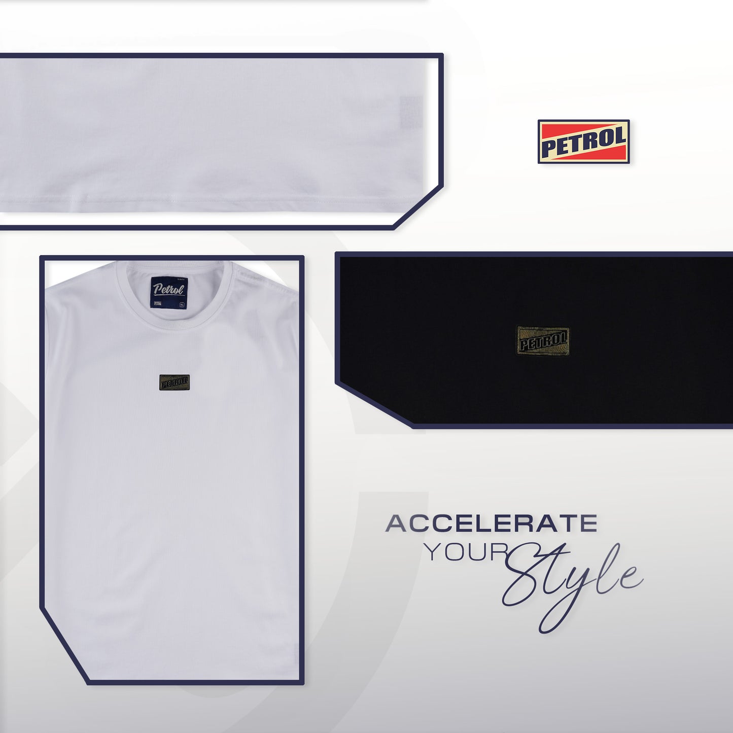 Petrol Men's Basic Tees Slim Fitting 184531 (Black)