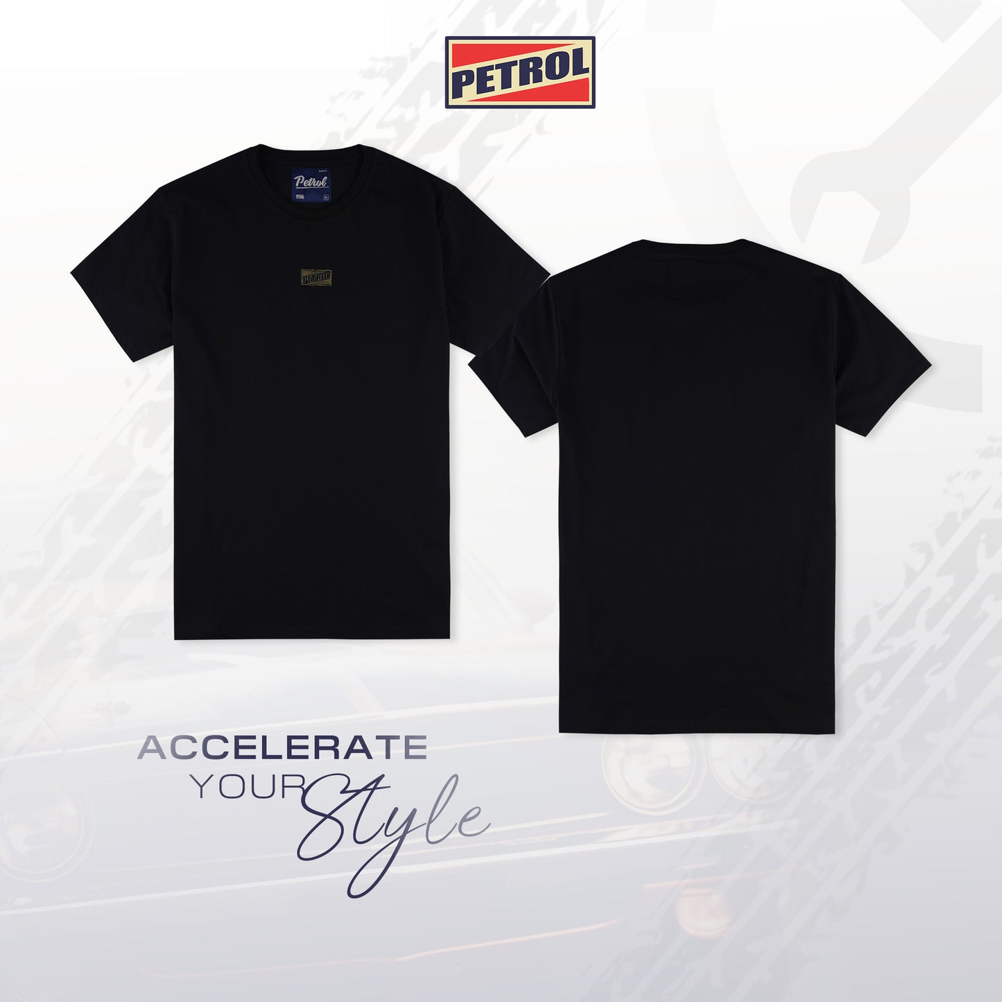 Petrol Men's Basic Tees Slim Fitting 184531 (Black)