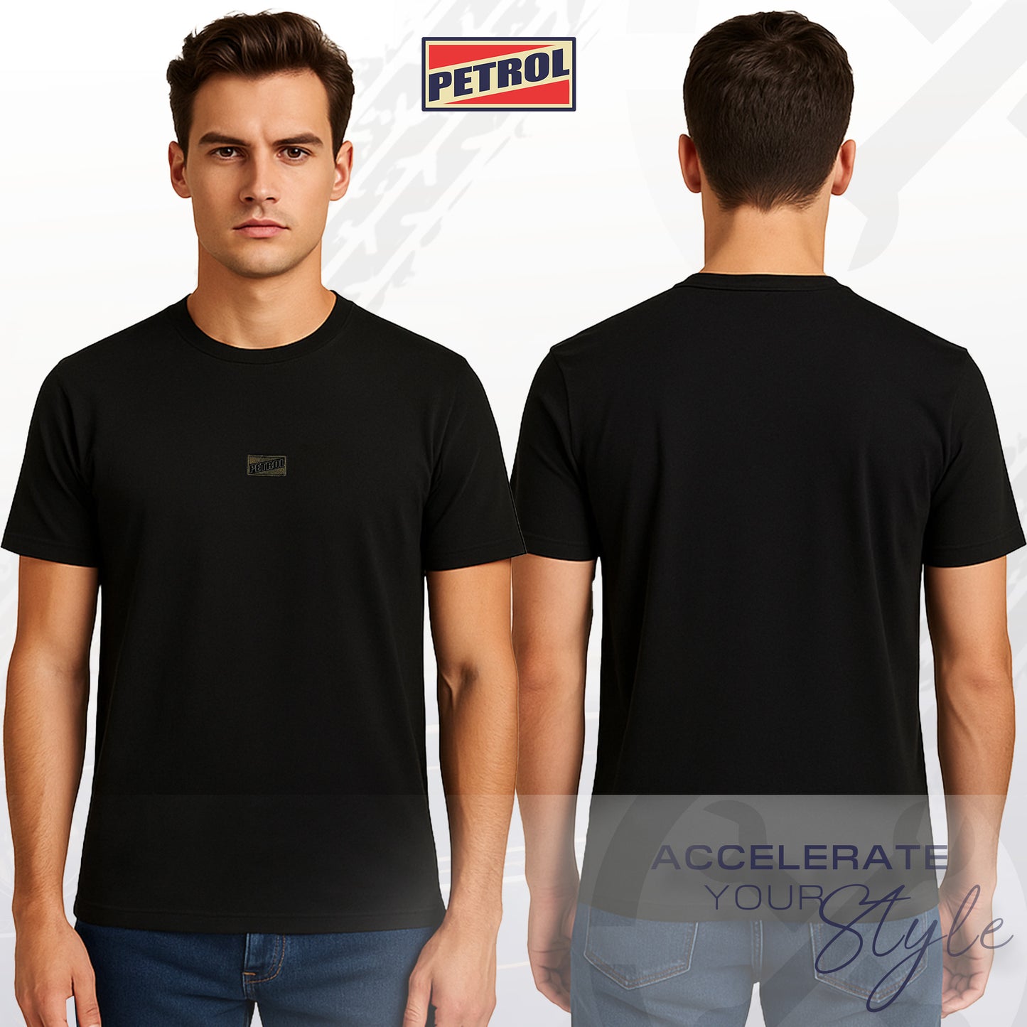 Petrol Men's Basic Tees Slim Fitting 184531 (Black)