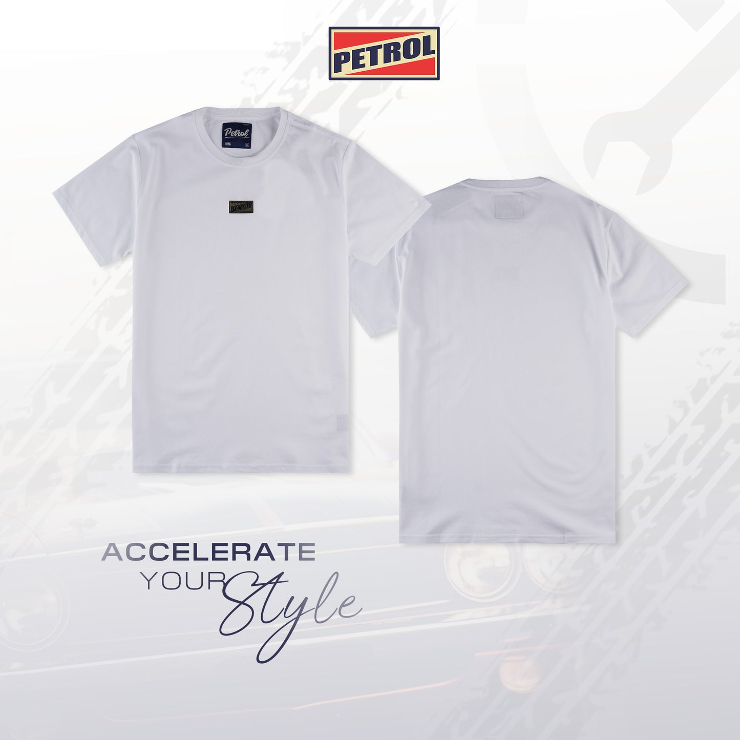 Petrol Men's Basic Tees Slim Fitting 184531 (White)