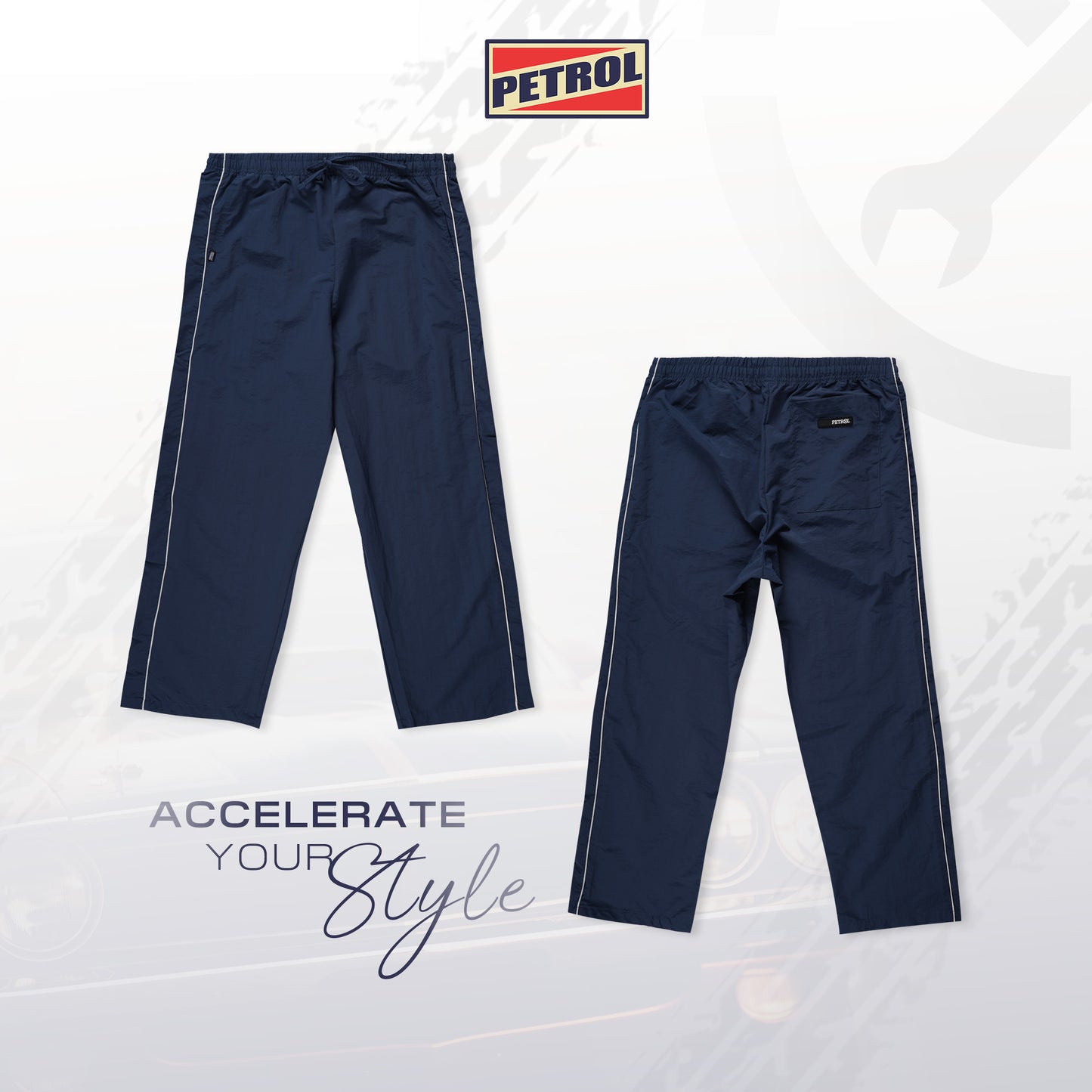 Petrol Men's Basic Non-Denim Jogger Pants Mid-Rise Fitting 191444 (Blue)