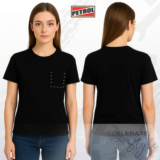 Petrol Ladies Basic Tees Boxy Fitting 185912 (Black)