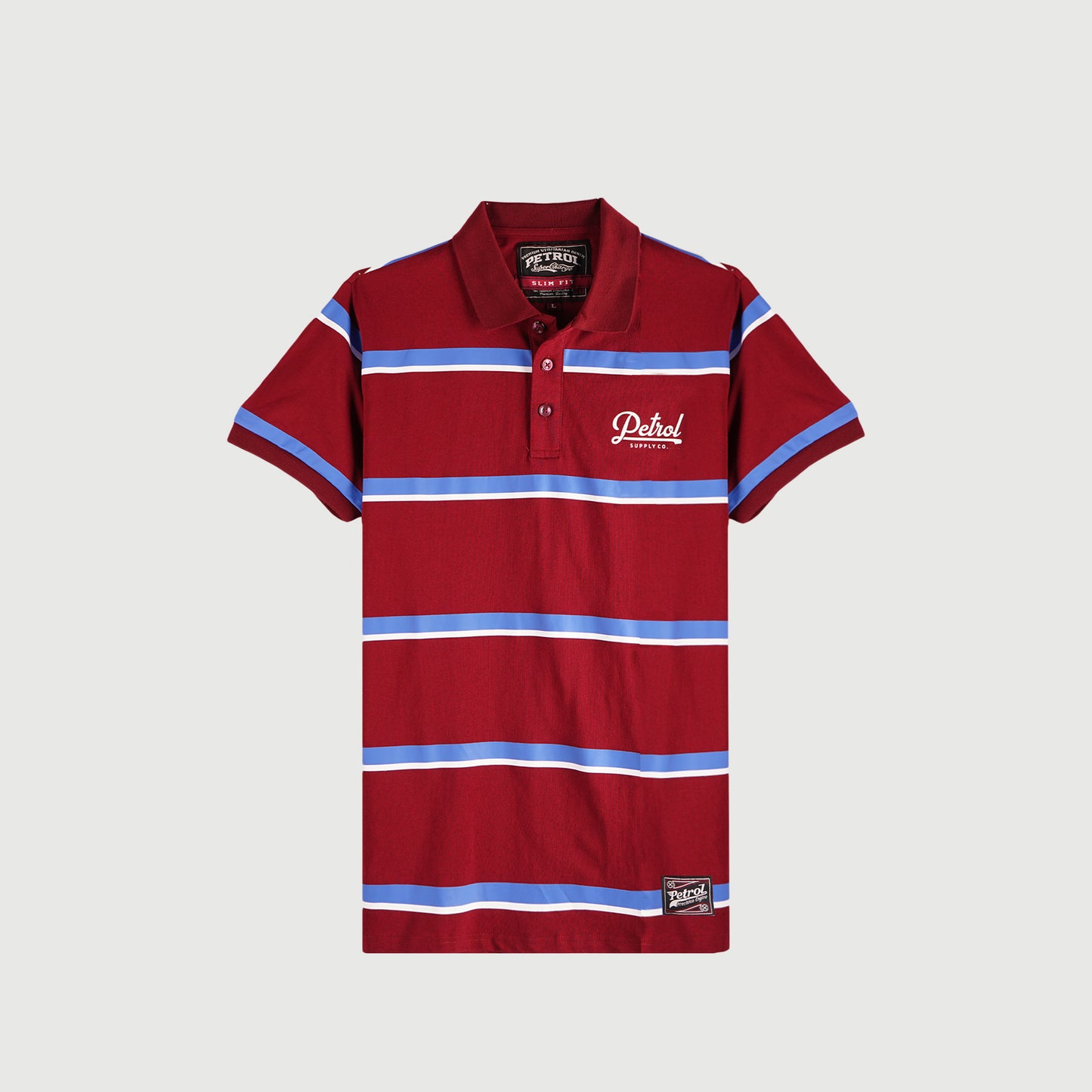 Petrol Basic Collared for Men Slim Fit Trendy fashion Casual Top Crimson Polo shirt for Men 103161 (Crimson)