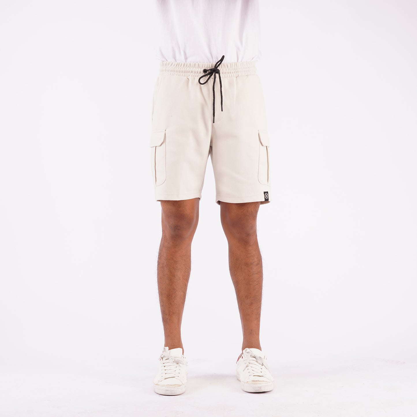 Petrol Basic Non-Denim Jogger Shorts for Men Regular Fitting Rinse Wash Fabric Casual short Beige Jogger short for Men 112451 (Beige)