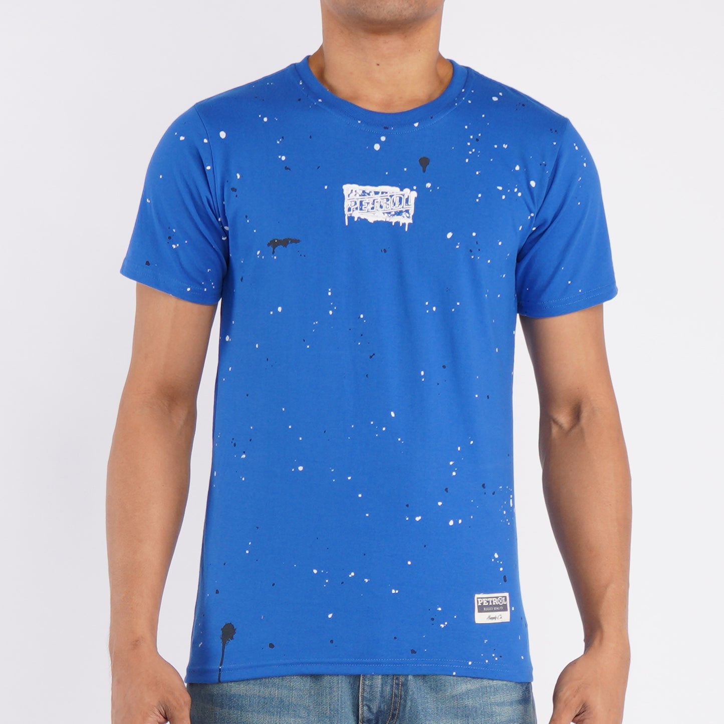 Petrol Basic Tees for Men Slim Fitting Shirt CVC Jersey Fabric Trendy fashion Casual Top True Blue T-shirt for Men 114808-U (True Blue)