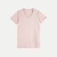 Petrol Basic Tees Ladies Regular Fitting Shirt Slub Jersey Fabric Trendy fashion Casual Top Dusty Pink T-shirt for Ladies 107433-U (Dusty Pink)