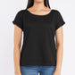 Petrol Basic Tees Ladies Boxy Fitting Shirt Interlock Fabric Trendy fashion Casual Top Black T-shirt for Ladies 120160-U (Black)
